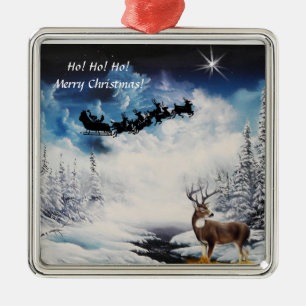 Verzierung mit Sanktren- und -dollarwinter Silbernes Ornament