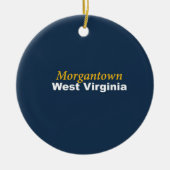 Verzierung Morgantowns, West Virginia Keramik Ornament (Vorne)