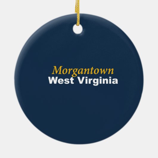 Verzierung Morgantowns, West Virginia Keramik Ornament (Hinten)
