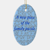 Verzierung - neues Stück des Familienpuzzlespiels Keramik Ornament (Rechts)