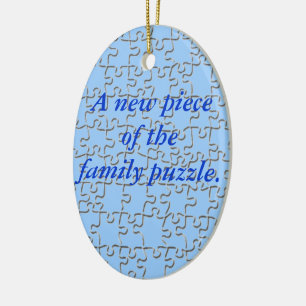 Verzierung - neues Stück des Familienpuzzlespiels Keramik Ornament