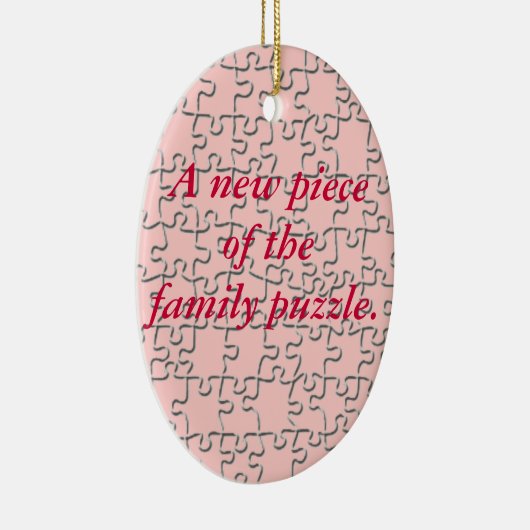 Verzierung - neues Stück des Familienpuzzlespiels Keramik Ornament (Rechts)