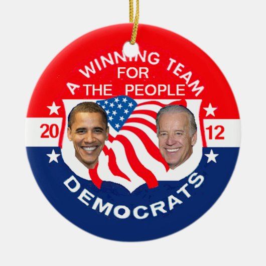 Verzierung Obama 2012 Keramik Ornament (Vorne)