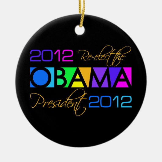 Verzierung OBAMA 2012 Keramikornament (Vorne)