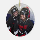 Verzierung - personalisiertes SHL mit Foto Keramikornament (Links)