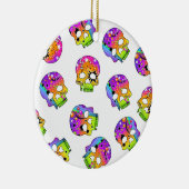 Verzierung - Pop-Kunst-Schädel Keramikornament (Rechts)