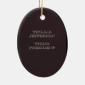 Verzierung Präsidenten-Thomas Jefferson Keramikornament (Hinten)