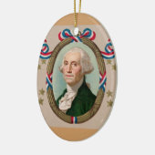 Verzierung Präsidenten-Washington Keramik Ornament (Links)