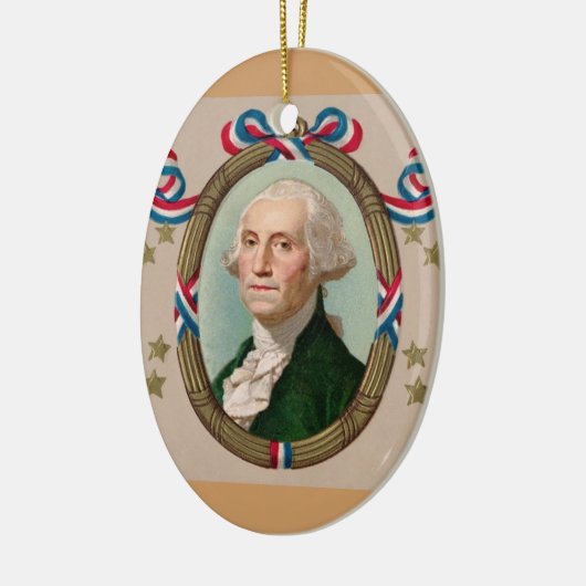 Verzierung Präsidenten-Washington Keramik Ornament (Links)