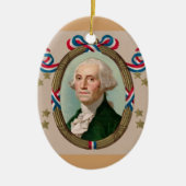 Verzierung Präsidenten-Washington Keramik Ornament (Vorne)