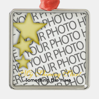 Verzierung, Quadrat-Prämie, Schablone, addieren Silbernes Ornament