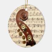 Verzierung - Rolle mit Noten Keramikornament (Links)