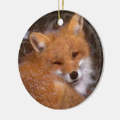 Verzierung "roten Fox" Keramikornament (Links)