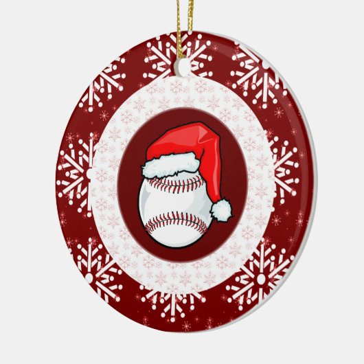 Verzierung - Sankt-Baseball Keramik Ornament (Links)