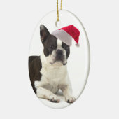 Verzierung Sankt Boston Terrier Keramik Ornament (Links)