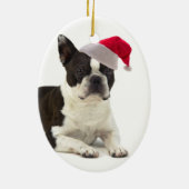 Verzierung Sankt Boston Terrier Keramik Ornament (Hinten)