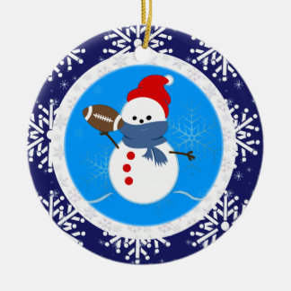 Verzierung - Sankt-Schneemann-Fußball Keramik Ornament