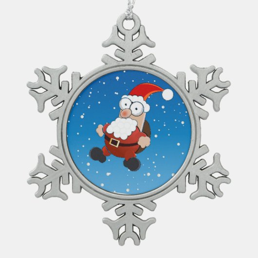 Verzierung Schneeflocken Zinn-Ornament (Vorderseite)