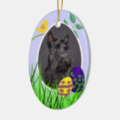 Verzierung Scottish-Terriers Ostern Keramik Ornament (Links)