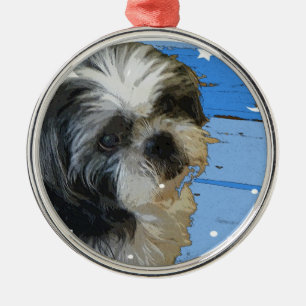 Verzierung Shih Tzu Ornament Aus Metall