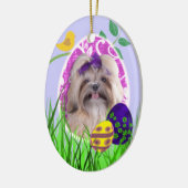 Verzierung Shih Tzu Ostern Keramik Ornament (Links)