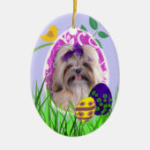Verzierung Shih Tzu Ostern Keramik Ornament (Vorne)