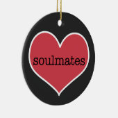 Verzierung Soulmates| personalisierte Valentines Keramikornament (Rechts)