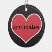 Verzierung Soulmates| personalisierte Valentines Keramikornament (Links)