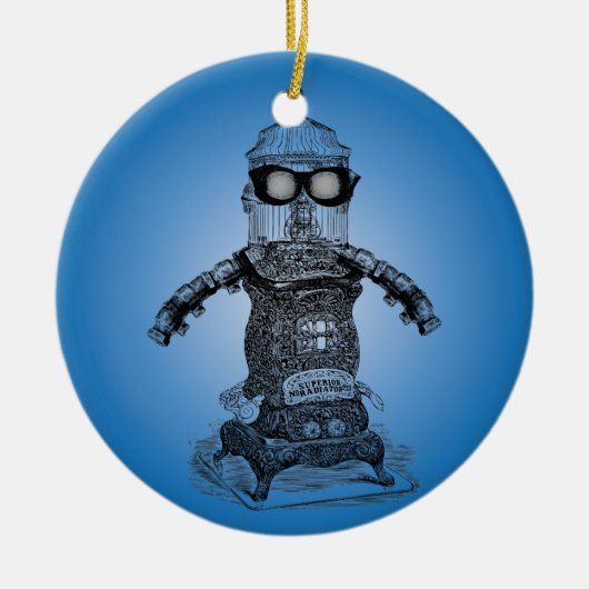 Verzierung Steampunk Roboter-einer durch Keramik Ornament (Vorne)
