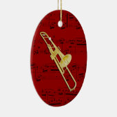 Verzierung - Trombone (Ventil) - wählen Sie Ihre Keramik Ornament (Rechts)