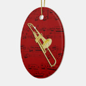 Verzierung - Trombone (Ventil) - wählen Sie Ihre Keramik Ornament (Links)