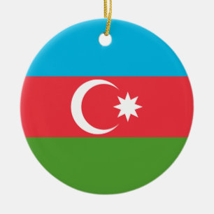 Verzierung unter der Flagge Aserbaidschans Keramik Ornament