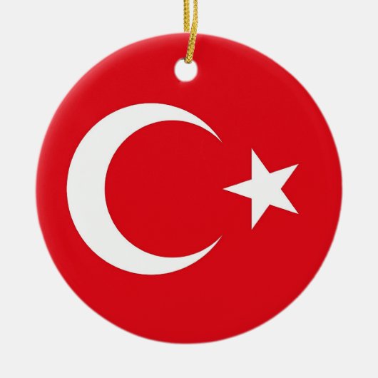 Verzierung unter der Flagge der Türkei Keramikornament (Vorne)