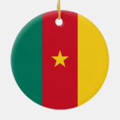 Verzierung unter der Flagge Kameruns Keramik Ornament (Hinten)