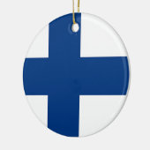 Verzierung unter finnischer Flagge Keramik Ornament (Links)