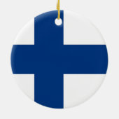 Verzierung unter finnischer Flagge Keramik Ornament (Hinten)