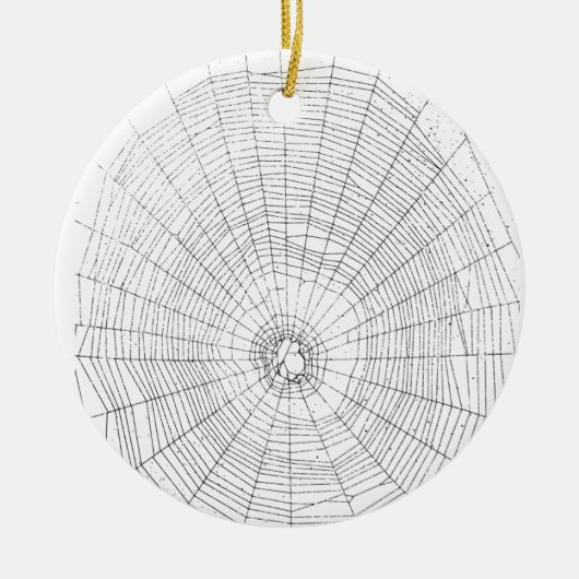 Verzierung, Verzierung von Spiderweb Halloween Keramikornament (Vorne)