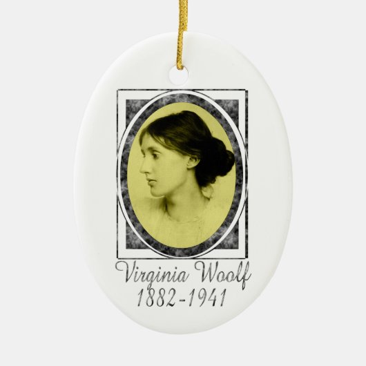 Verzierung Virginias Woolf Keramik Ornament (Vorne)