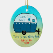 VERZIERUNG Weihnachtscamper Keramikornament (Rechts)