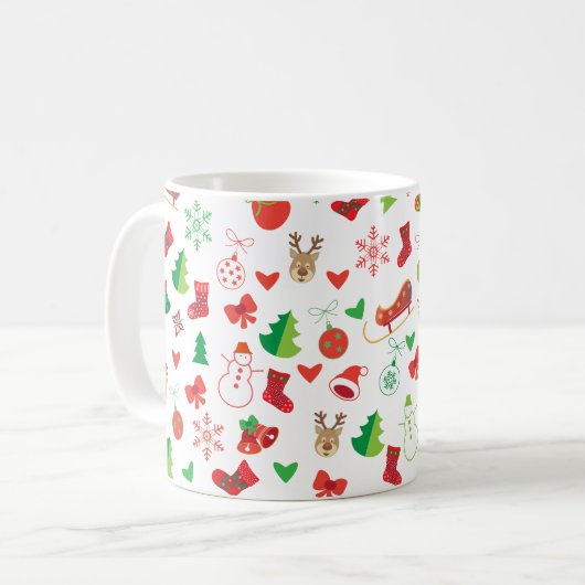 Verzierung WeihnachtsTassendekoration Weihnachten Kaffeetasse (Vorderseite Links)
