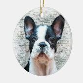 Verzierung Welpe der französischen Bulldogge Keramik Ornament (Links)