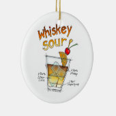 VERZIERUNG - WHISKY-SAURE REZEPT-COCKTAIL-KUNST KERAMIK ORNAMENT (Rechts)
