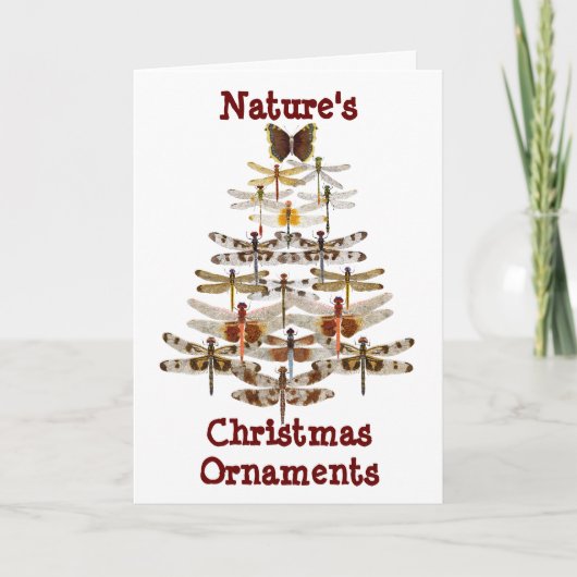 Verzierungen der Natur Weihnachts Feiertagskarte (Vorderseite)