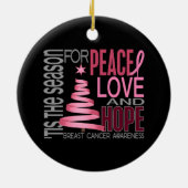 Verzierungen des Brustkrebs-Weihnachten1 Keramikornament (Hinten)