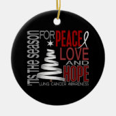 Verzierungen des Lungenkrebs-Weihnachten1 Keramik Ornament (Vorne)