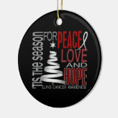 Verzierungen des Lungenkrebs-Weihnachten1 Keramik Ornament (Links)