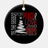 Verzierungen des Lungenkrebs-Weihnachten1 Keramik Ornament (Hinten)