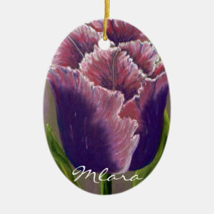 Verzierungen mit Tulpe-Kunstwerk durch Mlara Keramik Ornament