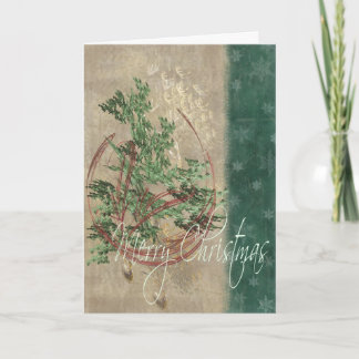 Verzierungen und Schneeflocken Feiertagskarte