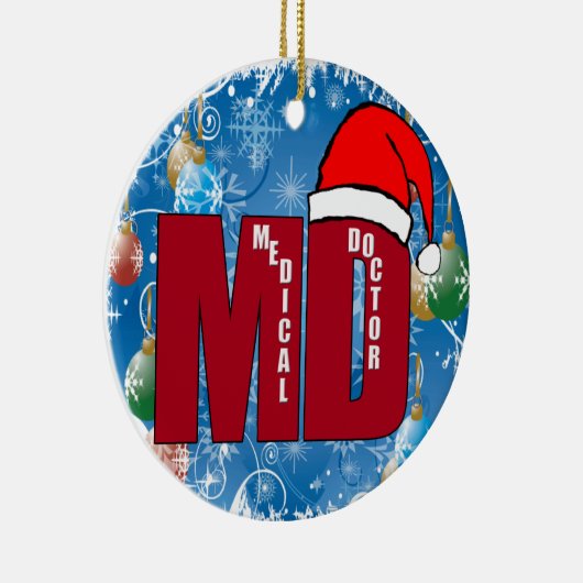 VERZIERUNGS-ARZT MD SANKT WEIHNACHTS KERAMIKORNAMENT (Rechts)